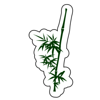 Bamboo Stick Sticker (Dark Green)
